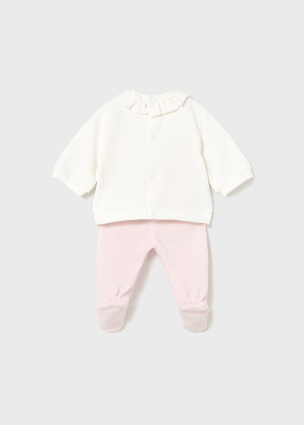Mayoral Rose Dot Ruffle Neck Set
