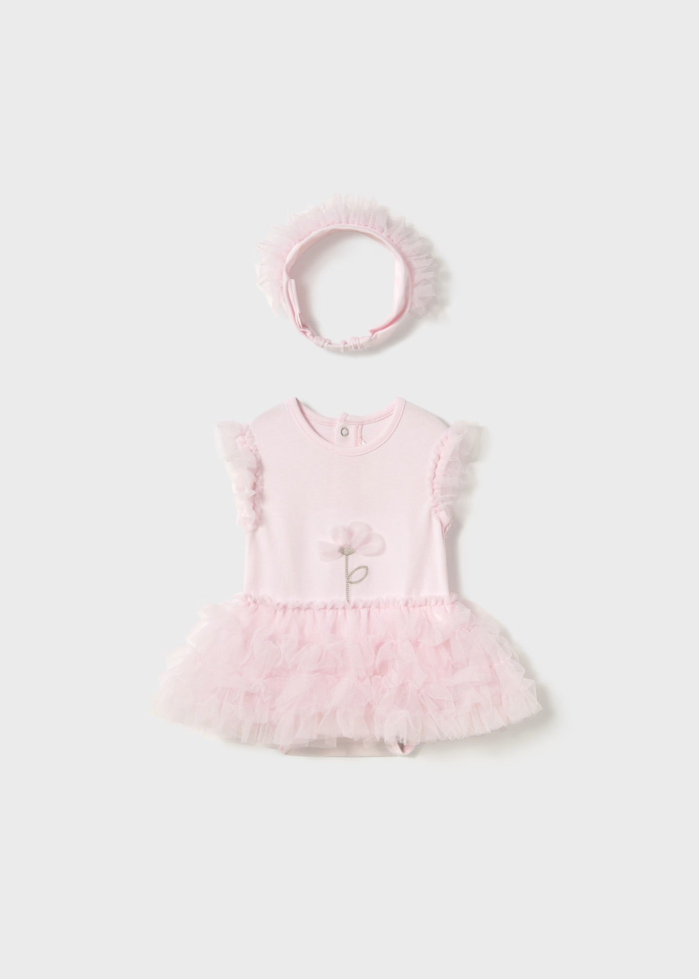 Mayoral Pink Tutu Bodysuit & Headband