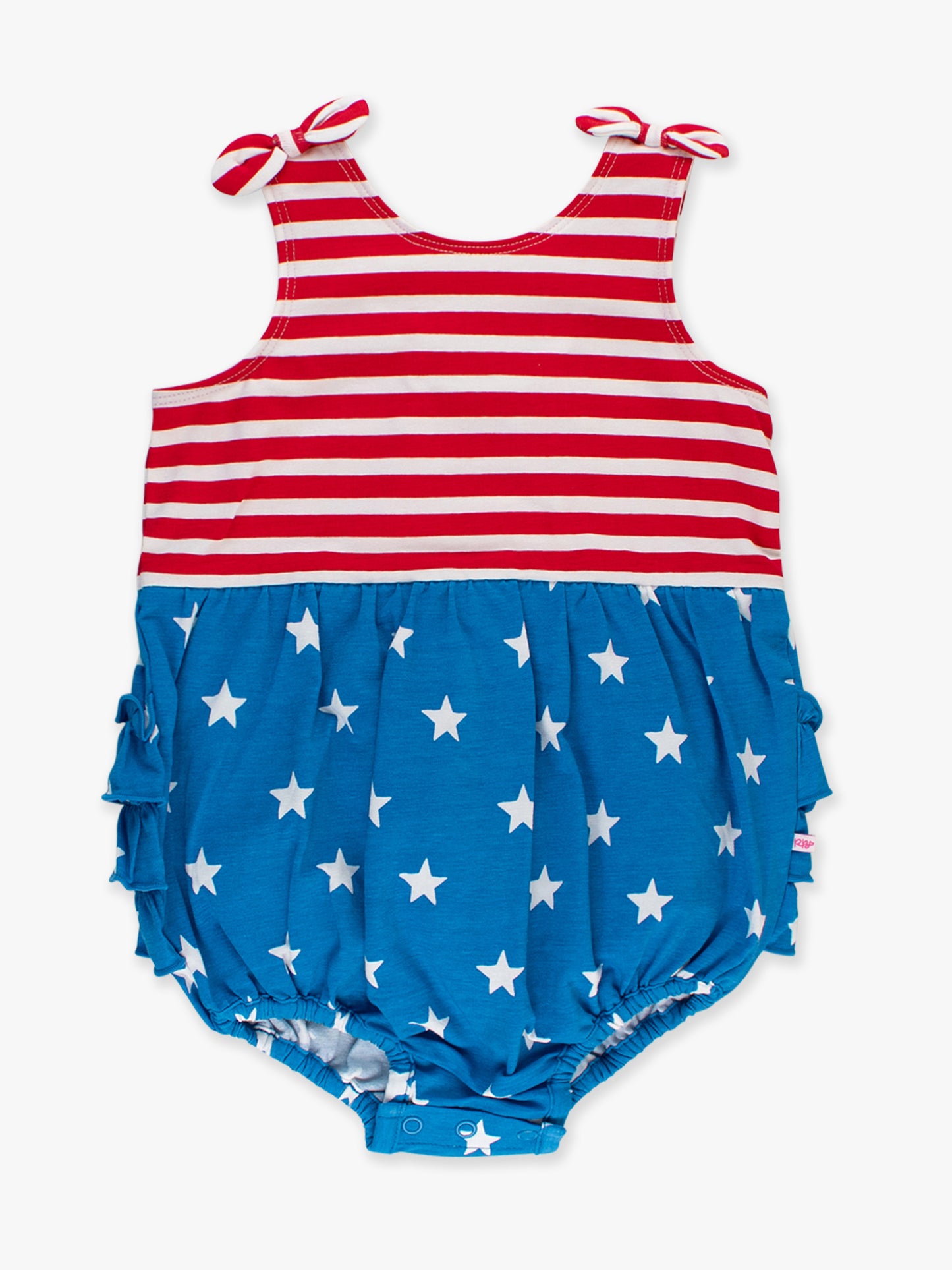RuffleButts Stars & Stripes Bubble Romper