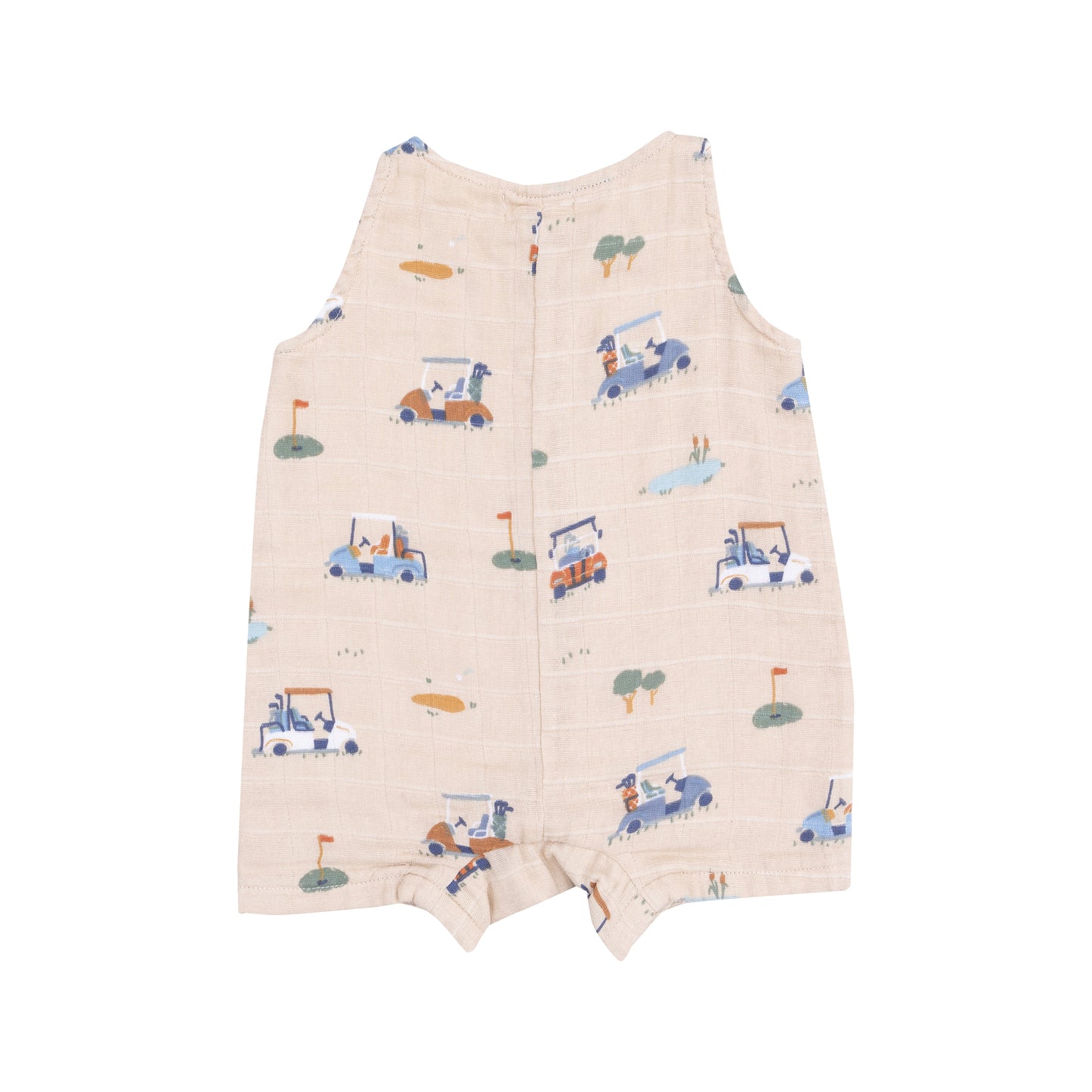 Angel Dear Golf Cart Cutie Oatmilk Sleeveless Romper