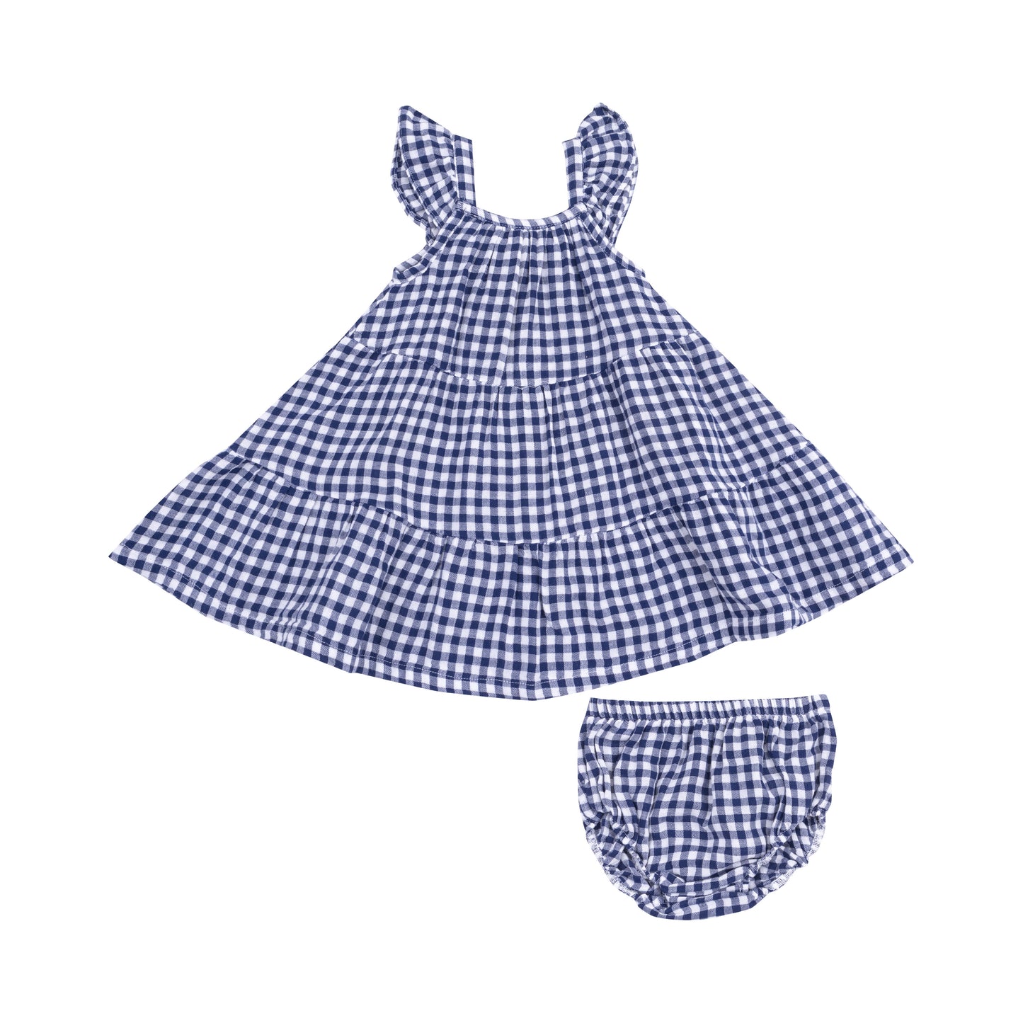 Angel Dear Navy Gingham Sundress