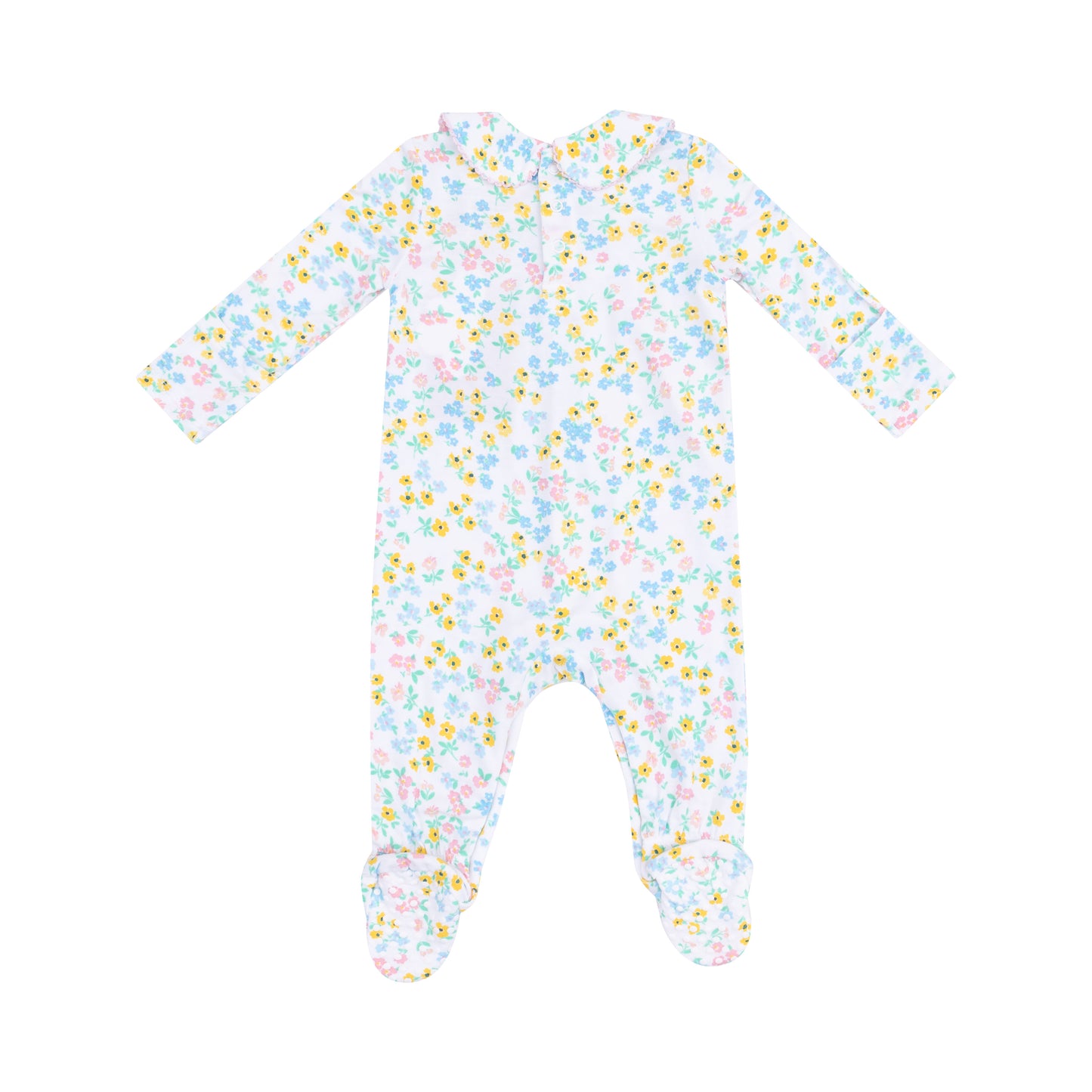 Angel Dear Caroline's Calico Smocked Peter Pan Footie