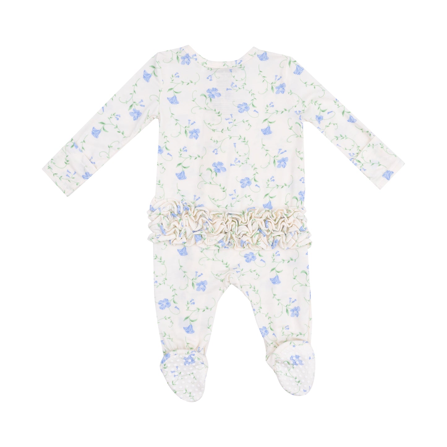 Angel Dear Sweet Vines Ruffle Zipper Footie