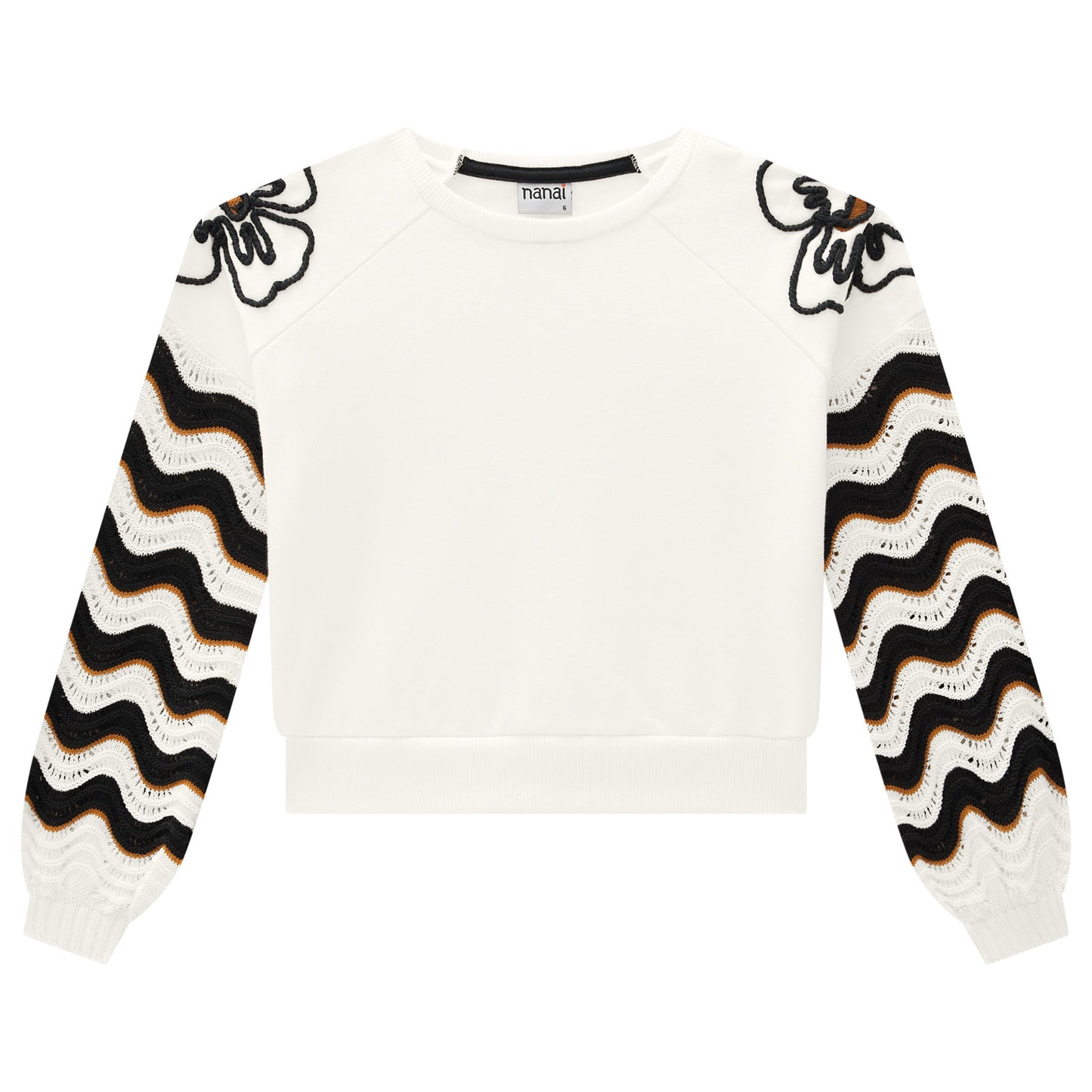 Nanai Crochet Sleeve Knit Top & Pant