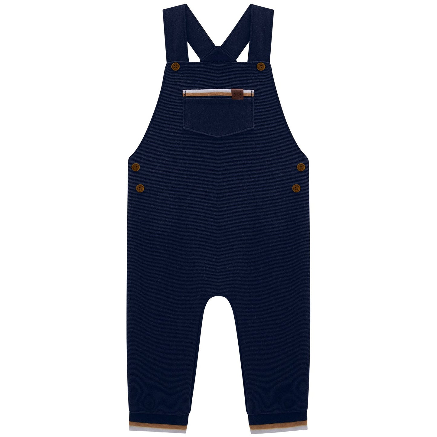 Milon Navy Ribbed Dog Overall Set
