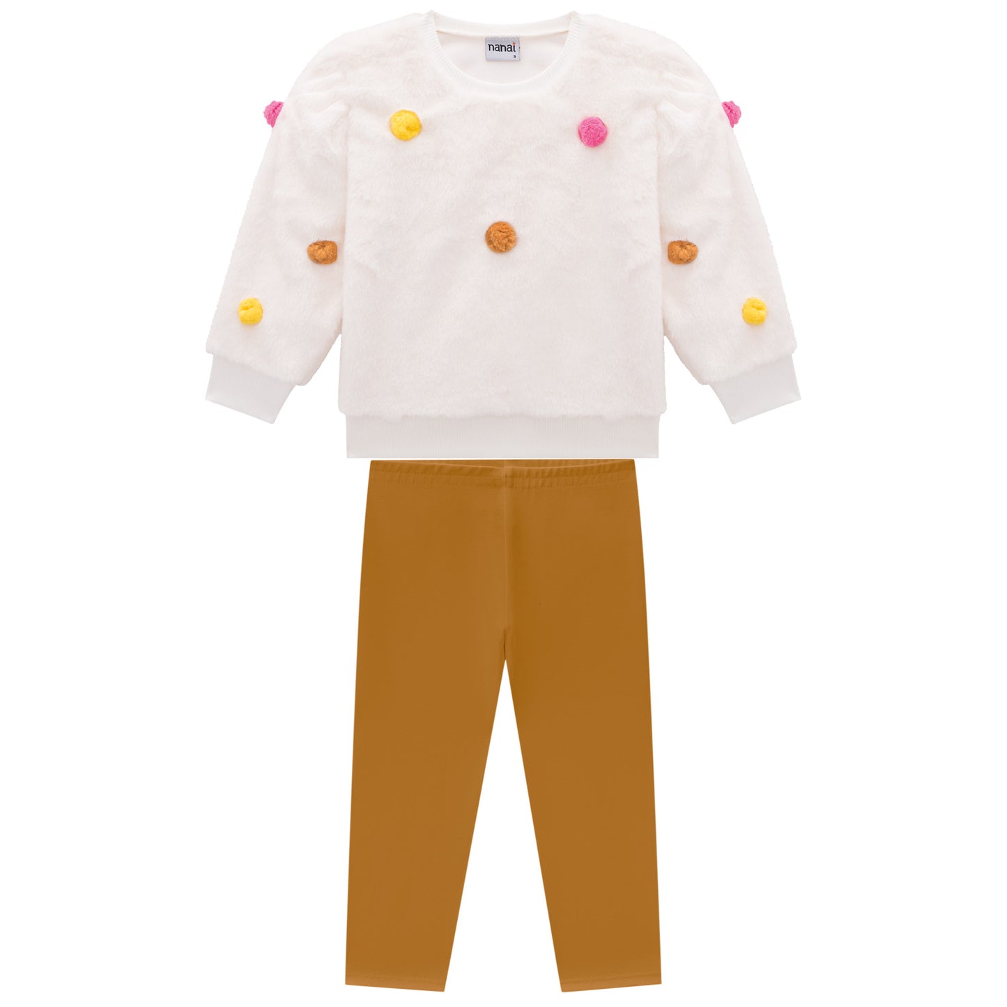 Nanai Fuzzy Pom Pom Top & Legging
