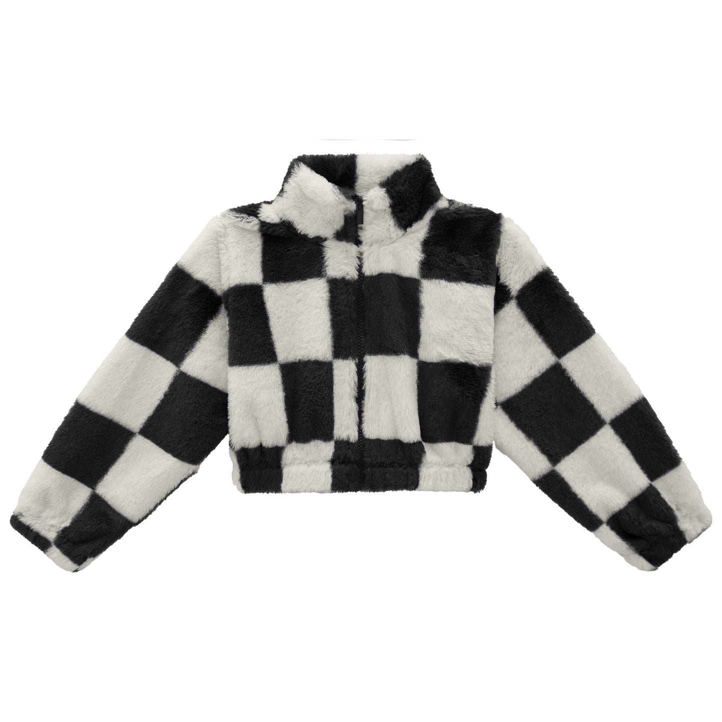 Milon Black & White Check Crop Jacket