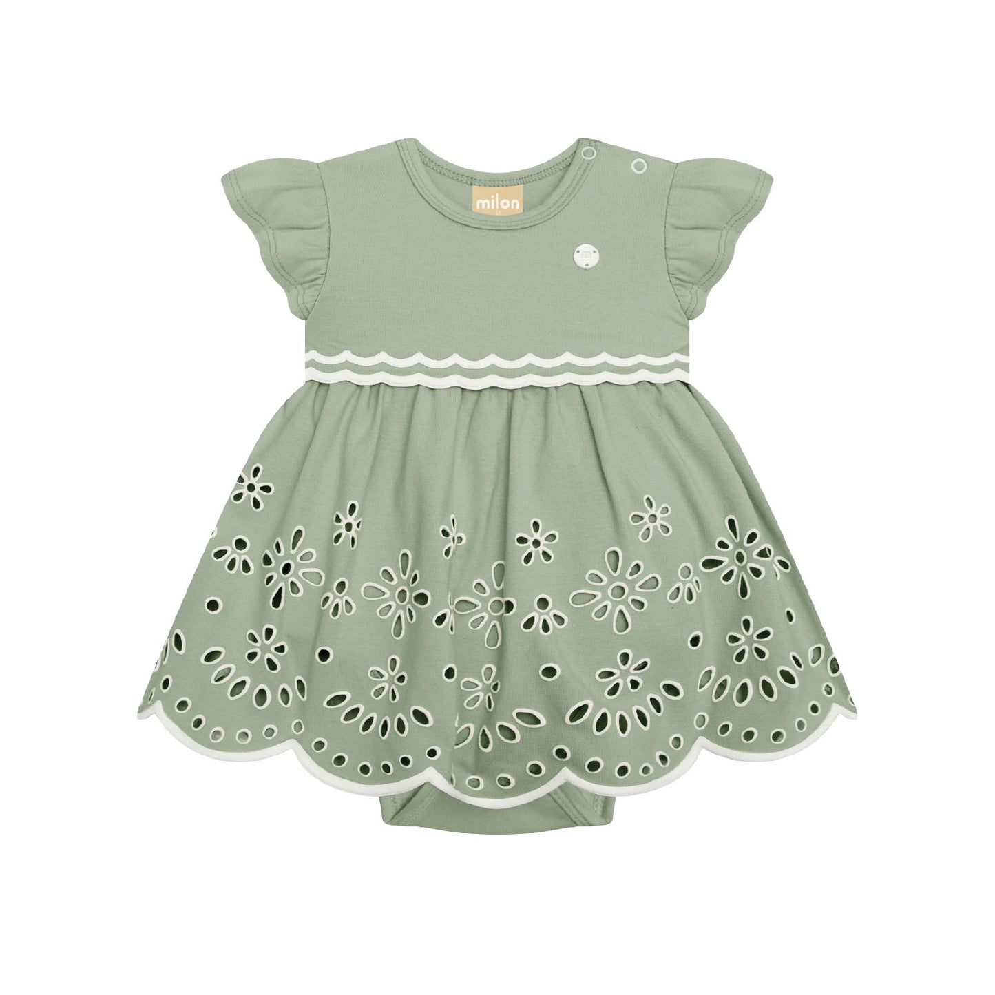 Milon Wasabi Eyelet Romper