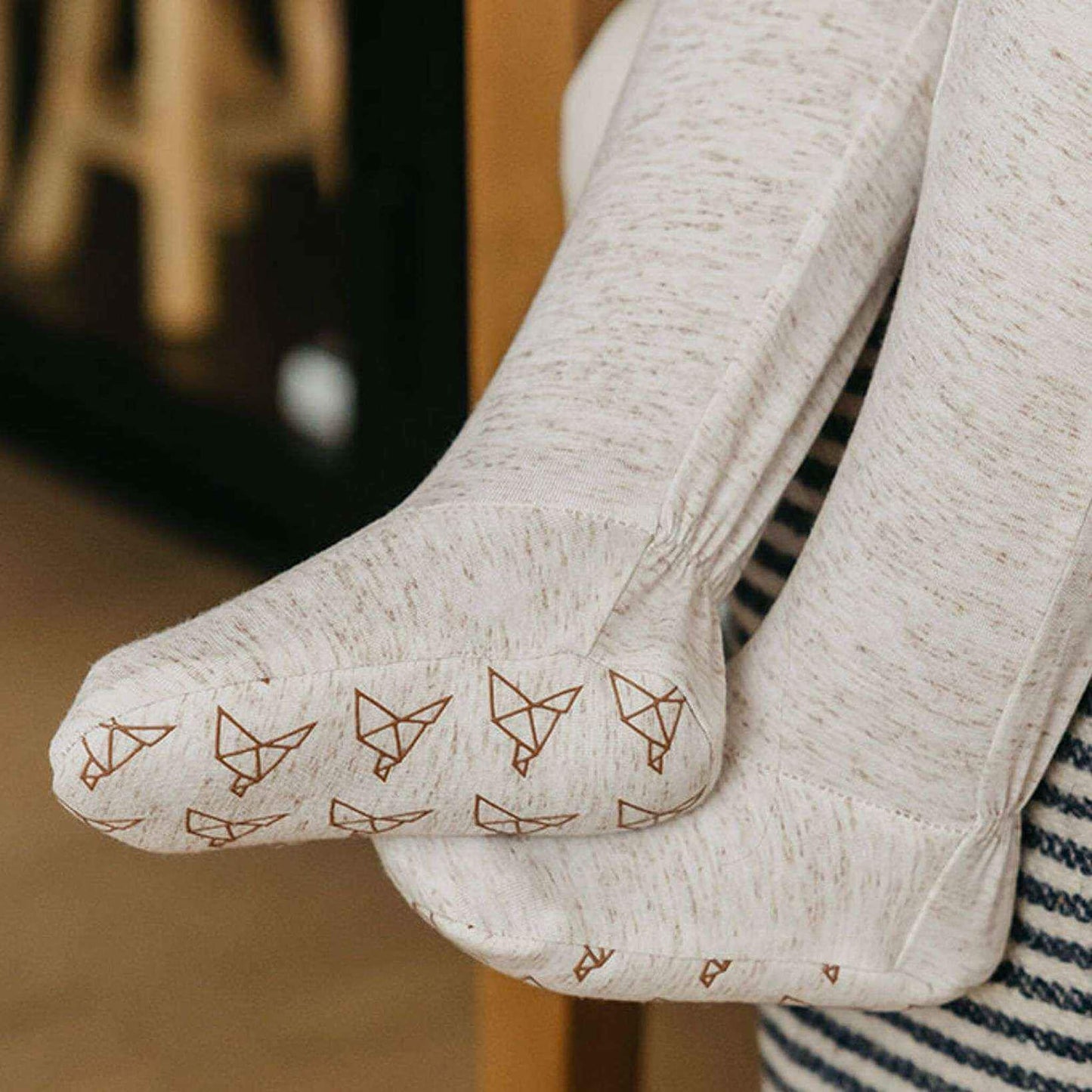 Copper Pearl Oat Zip Up Footie