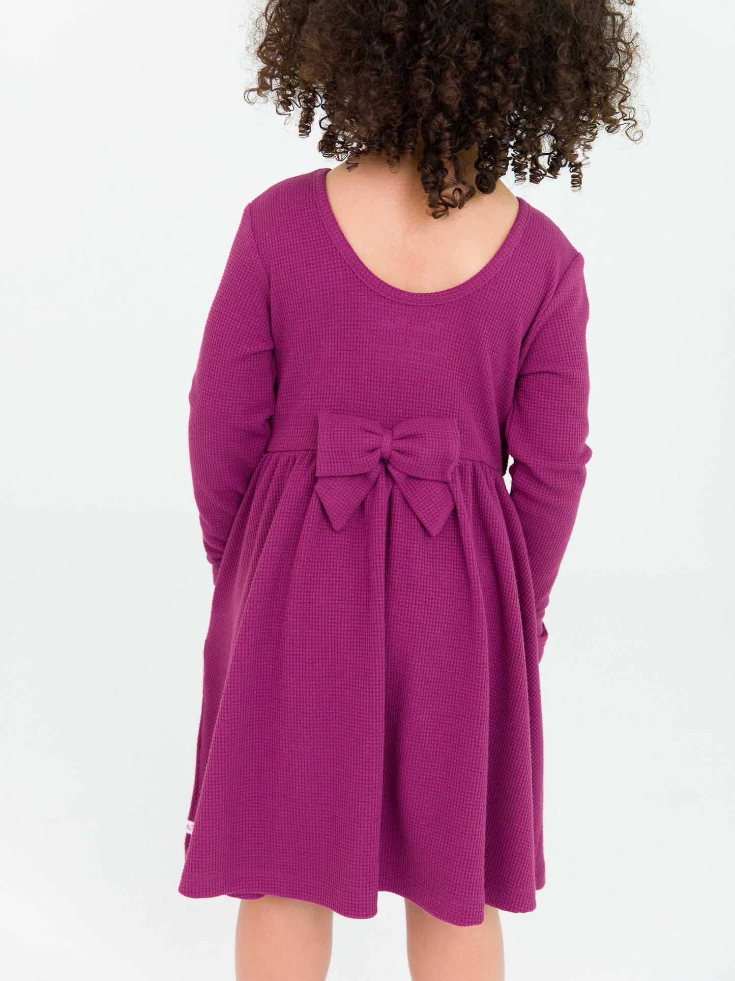 RuffleButts Eggplant Harvest Waffle Twirl Dress