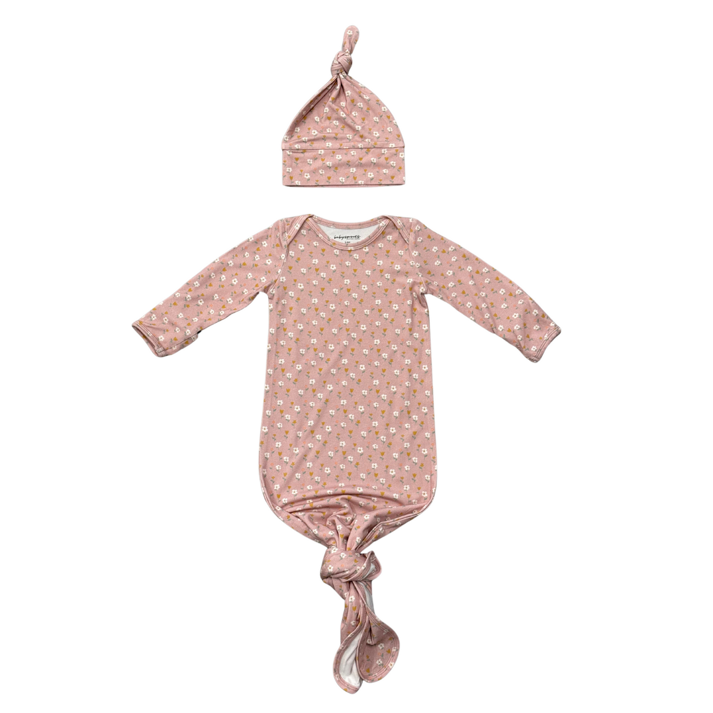Babysprouts Mini Daisy Gown & Cap Set