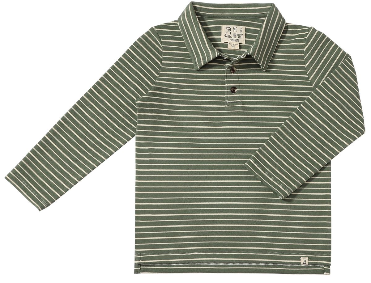 Me & Henry Forest/Cream Spencer Polo