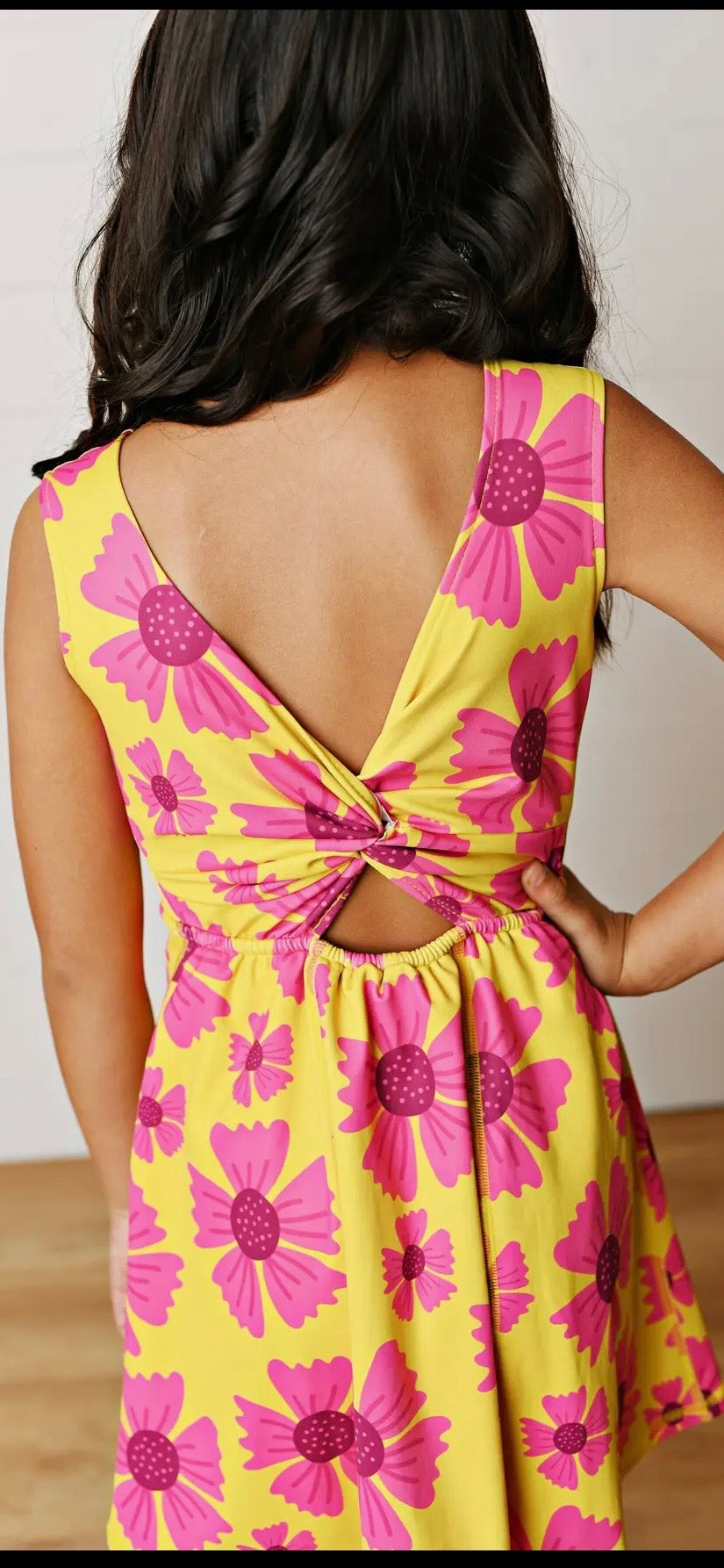 Hot Pink Flower Athletic Dress