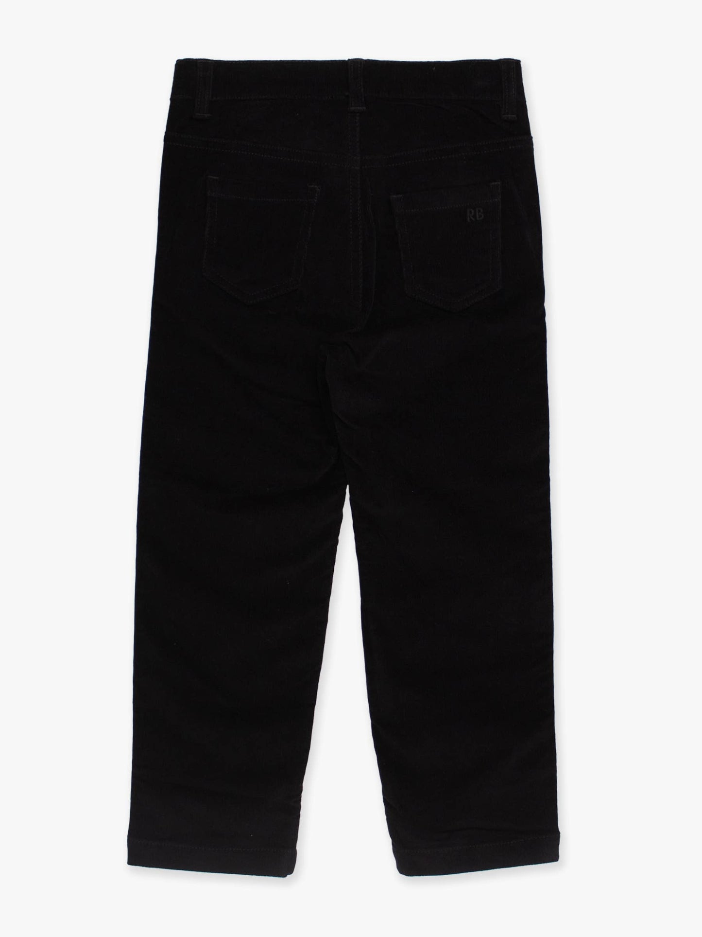 Boys Black Stretch Corduroy Pants