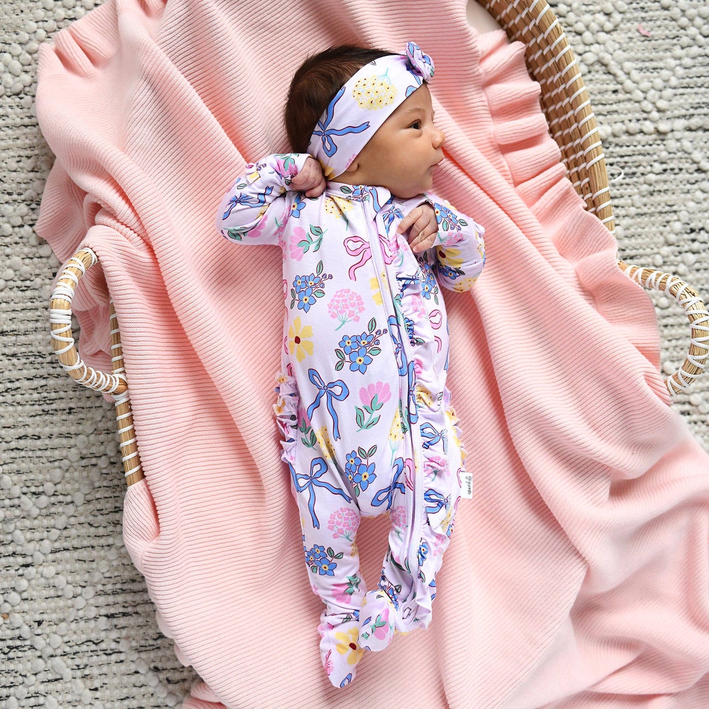 Gigi & Max Evie Ruffle Zippy Romper