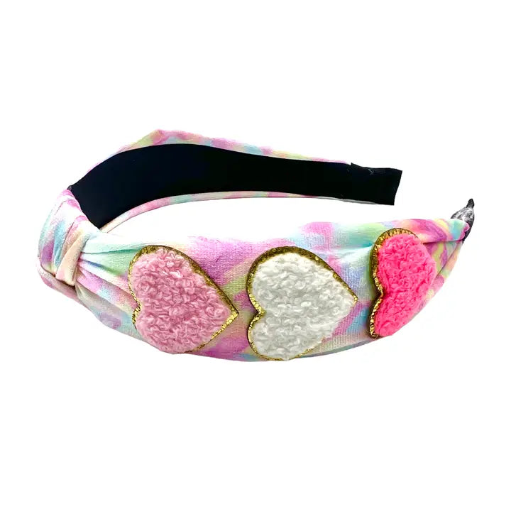 Tie Dye Heart Knot Headband