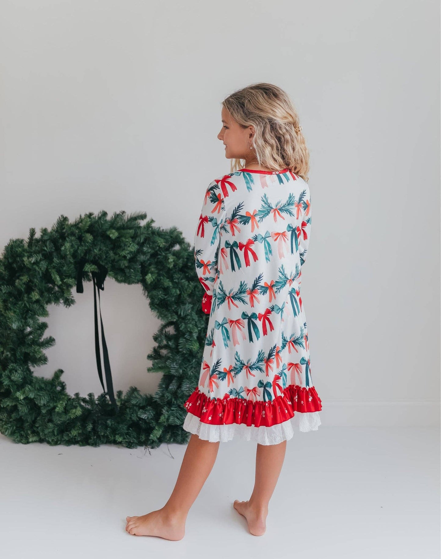 Holly & Bows Christmas Holiday Lounge Gown