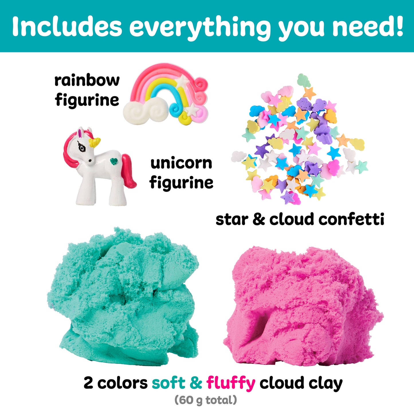 Unicorn Cloud Clay Mini Play Jar