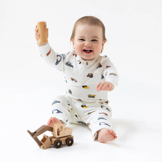 Angel Dear Construction Vehicles Romper