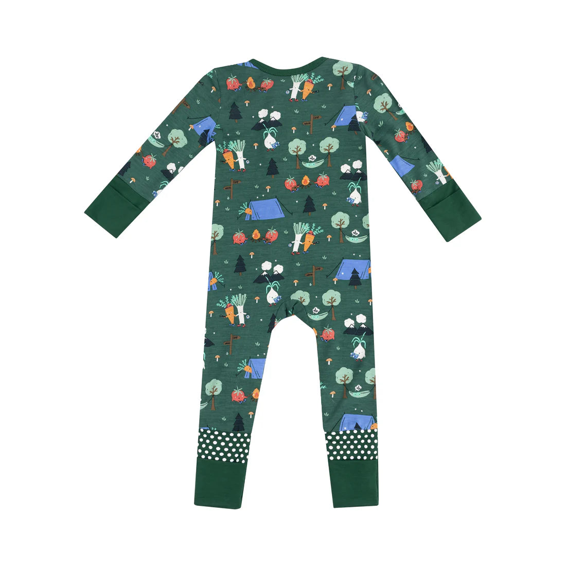 Angel Dear Camping Veggies Zipper Romper