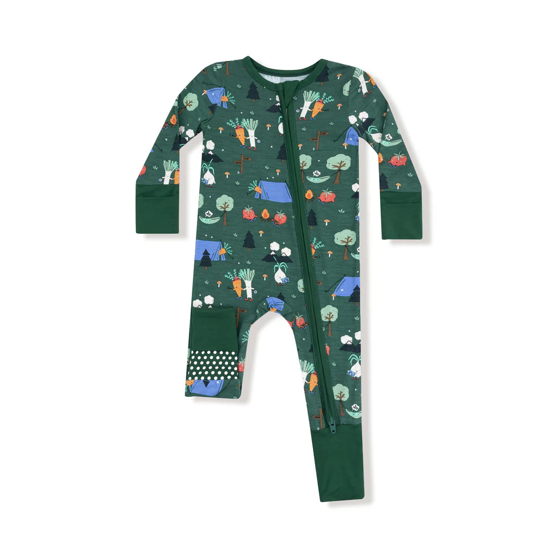 Angel Dear Camping Veggies Zipper Romper