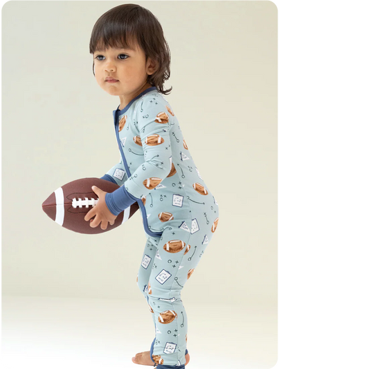 Angel Dear Touchdown Time Zipper Romper