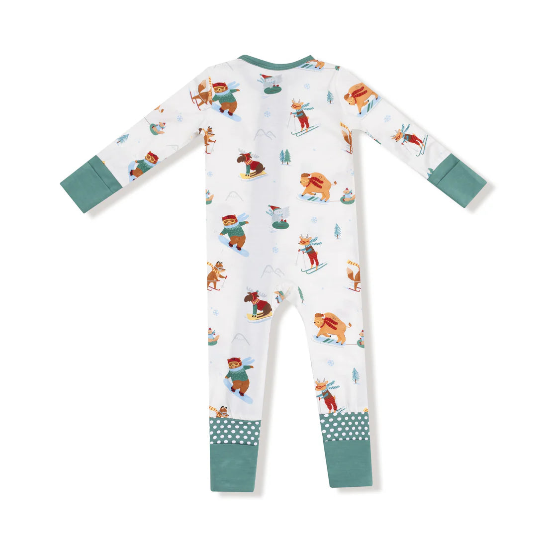 Angel Dear Winter Animal Sports Zipper Romper