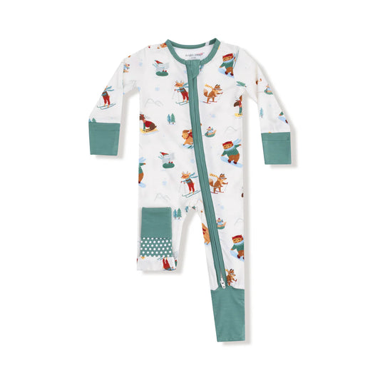 Angel Dear Winter Animal Sports Zipper Romper