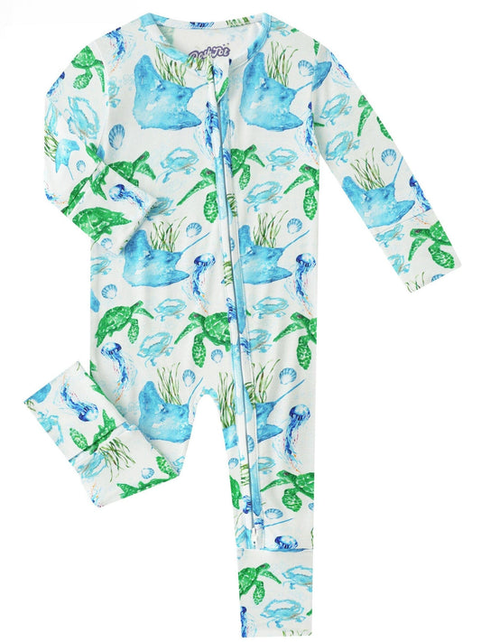 Sting Ray & Sea Turtle Zippy Romper