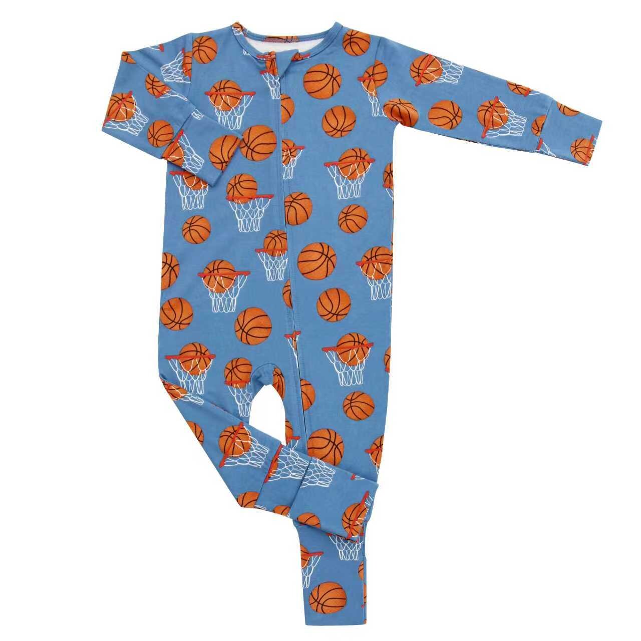 Sweet Bamboo Buckets Zipper Romper