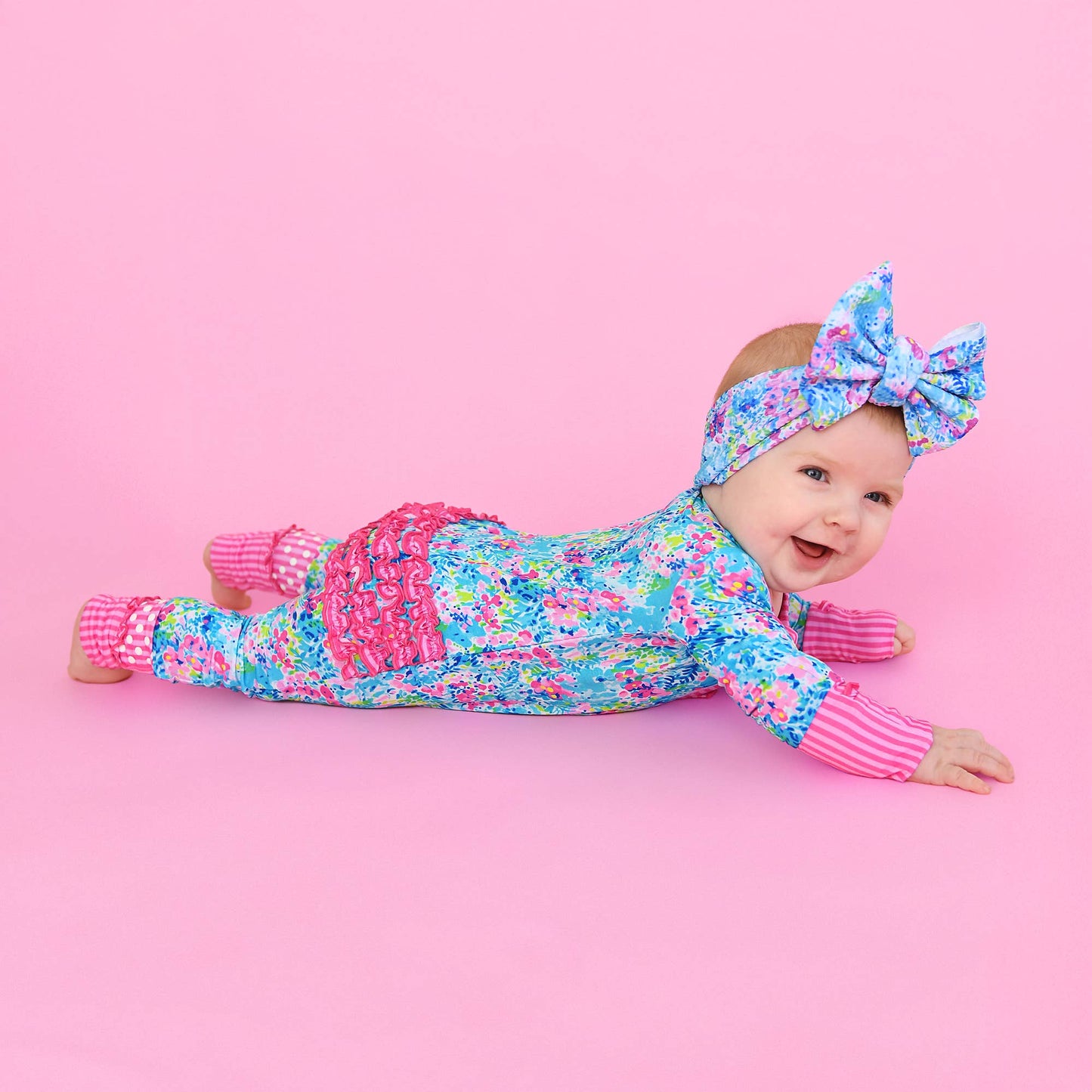 Gigi & Max Ella Ruffle Zippy Romper
