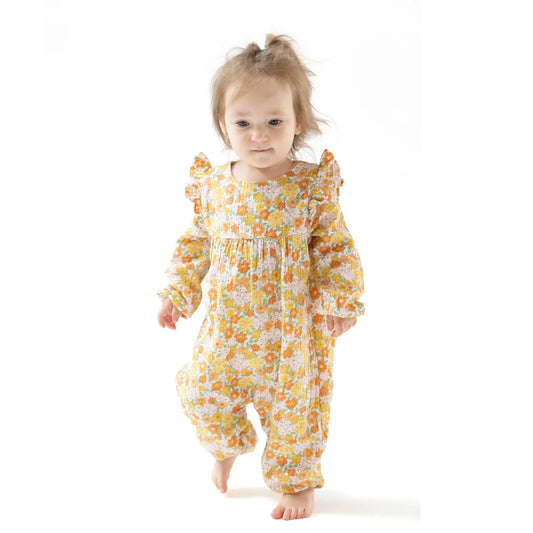 Angel Dear Sweet Amber Floral Romper