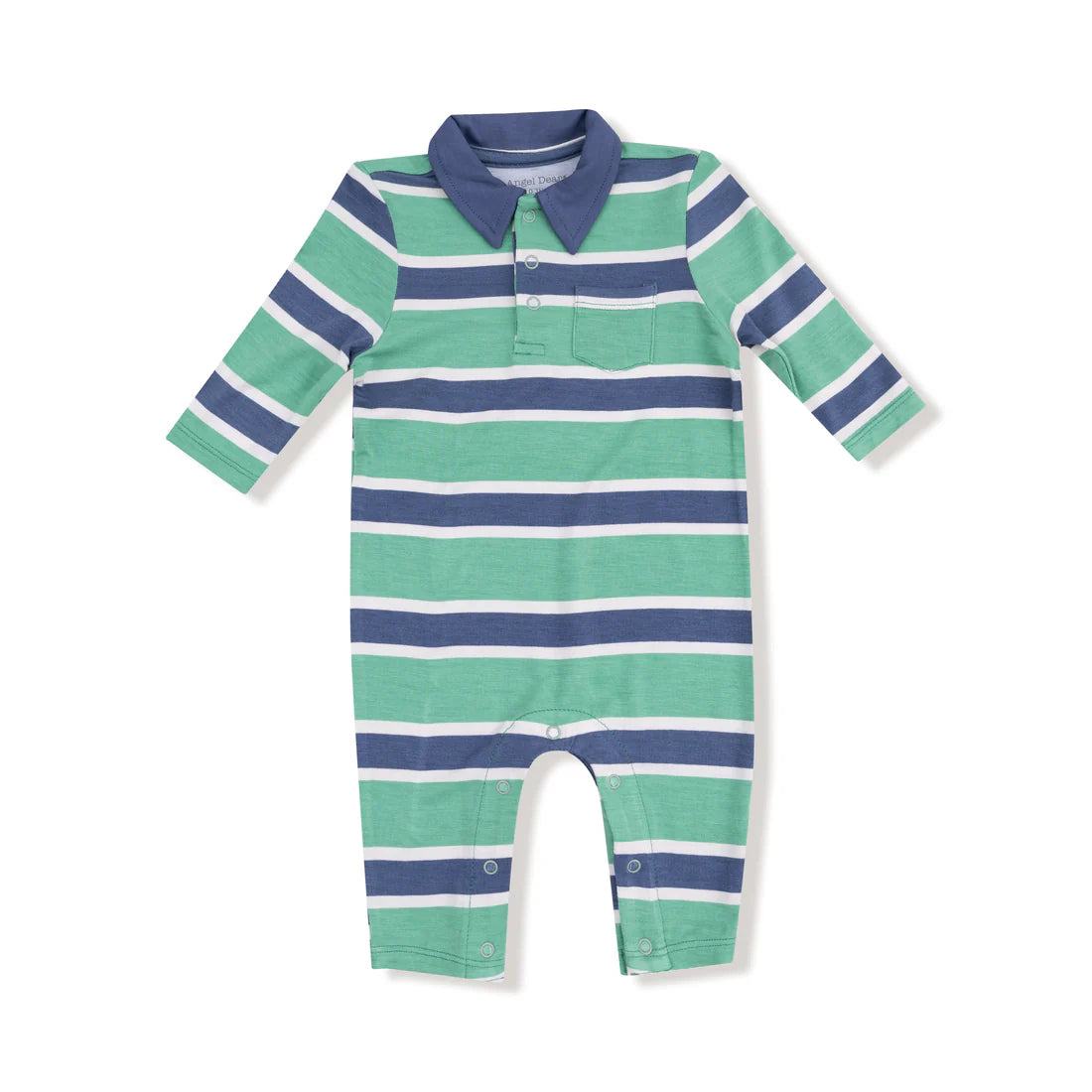 Angel Dear Rugby Stripe Polo Romper