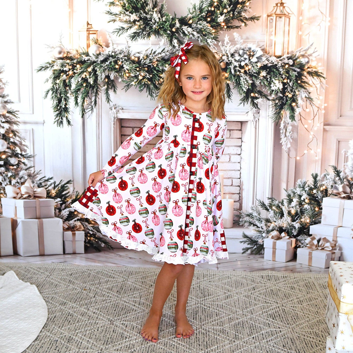 Gigi & Max Kit Ornaments Button Dress