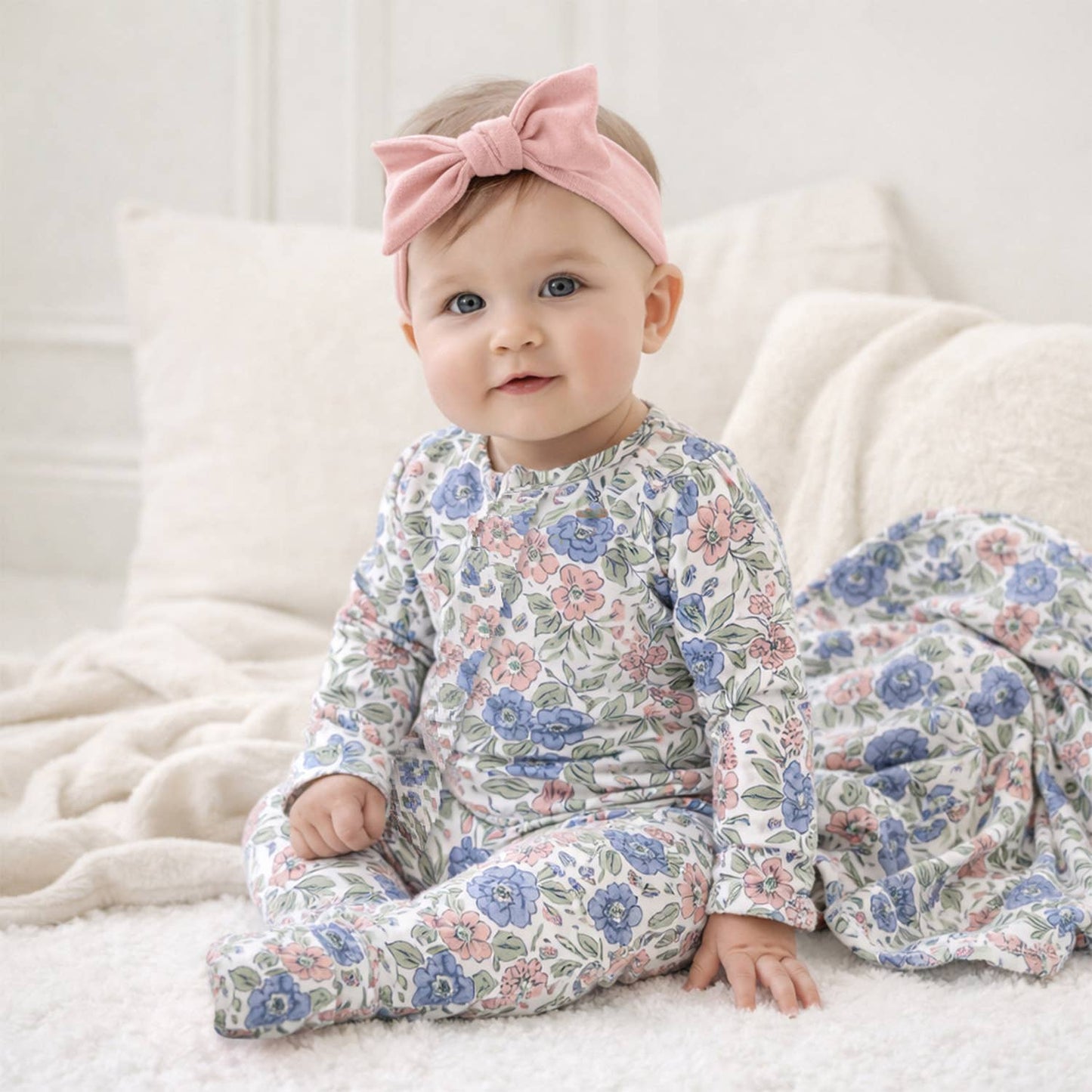 Vintage Floral Zipper Romper