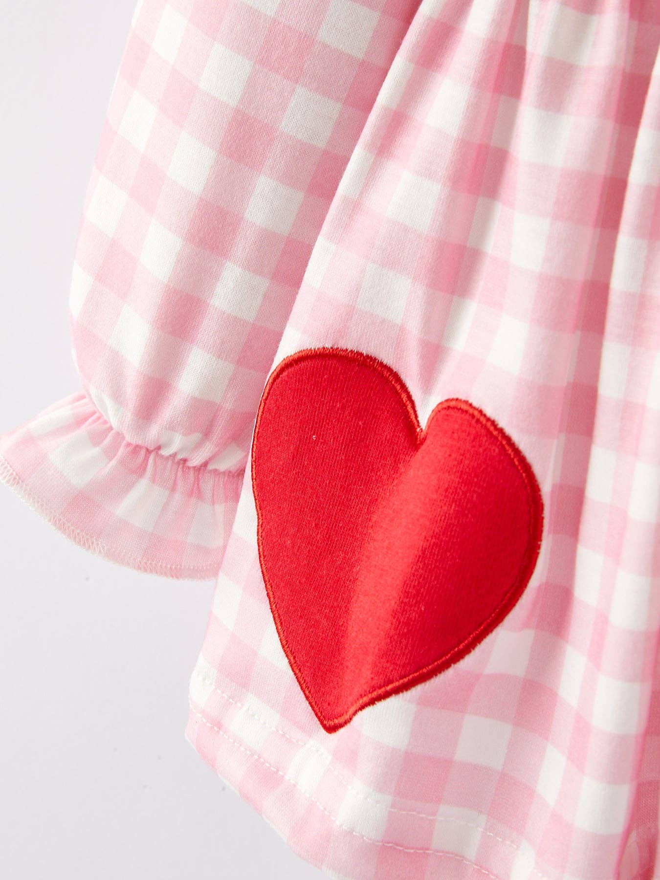 Pink Check Heart Set