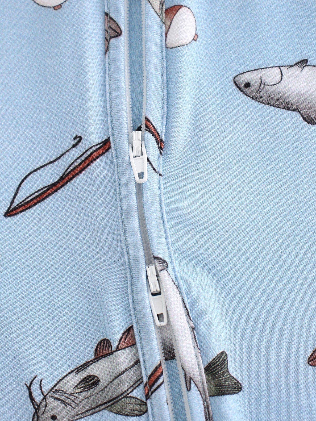 Blue Fish Zippy Romper