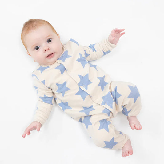 Angel Dear Sketchy Blue Star Romper