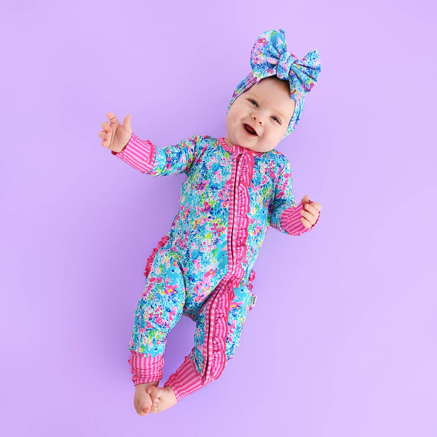 Gigi & Max Ella Ruffle Zippy Romper