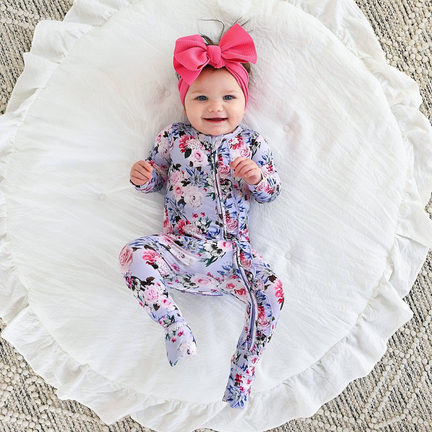 Emerson Floral Ruffle Zip Romper