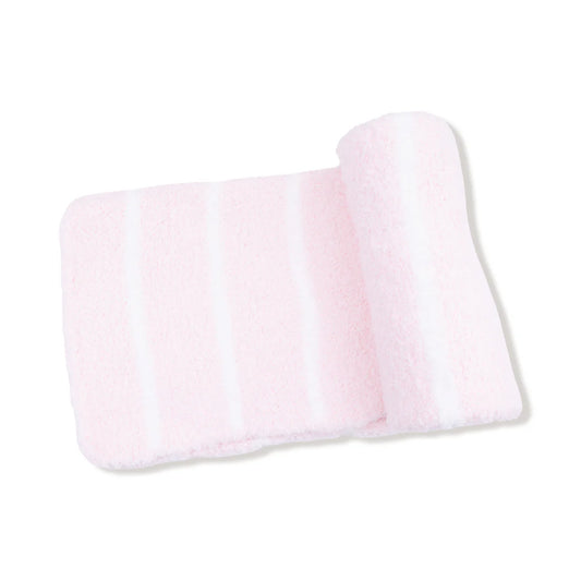 Angel Dear Pink Stripe Chenille Blanket