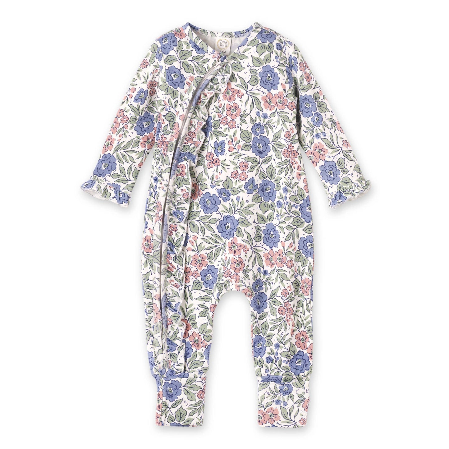 Vintage Floral Zipper Romper