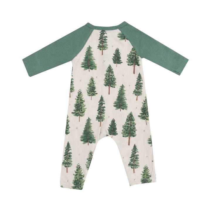 Angel Dear Forest Trees Waffle Romper