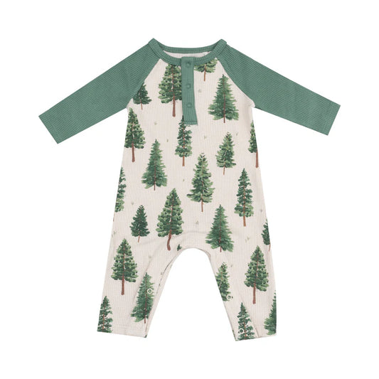 Angel Dear Forest Trees Waffle Romper