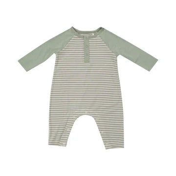 Angel Dear Desert Sage Stripe Romper