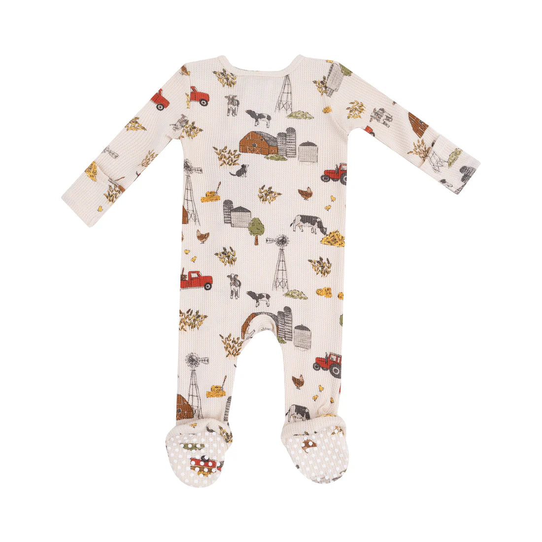 Angel Dear Hay Farmer Zipper Footie