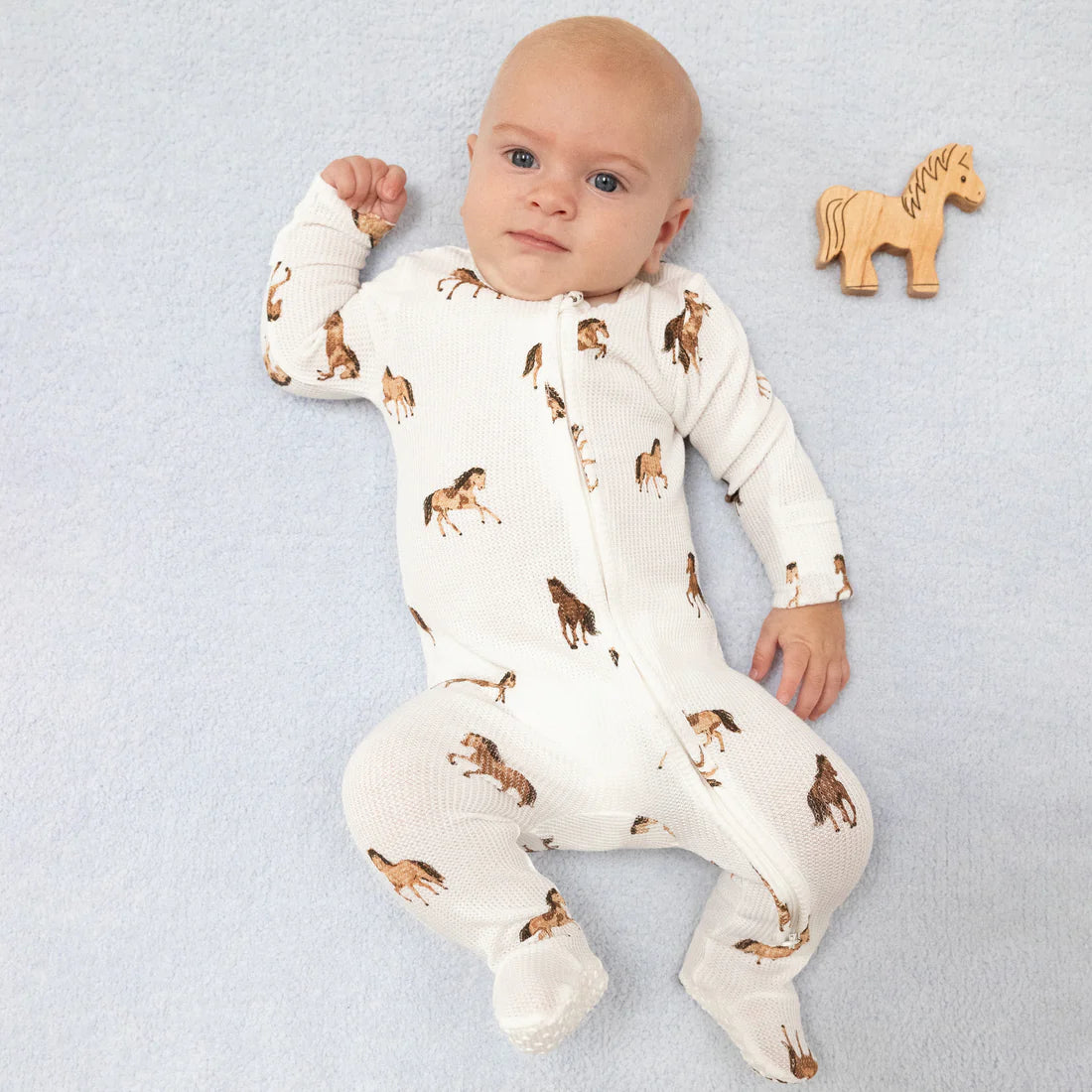 Angel Dear Mini Horses Zipper Footie