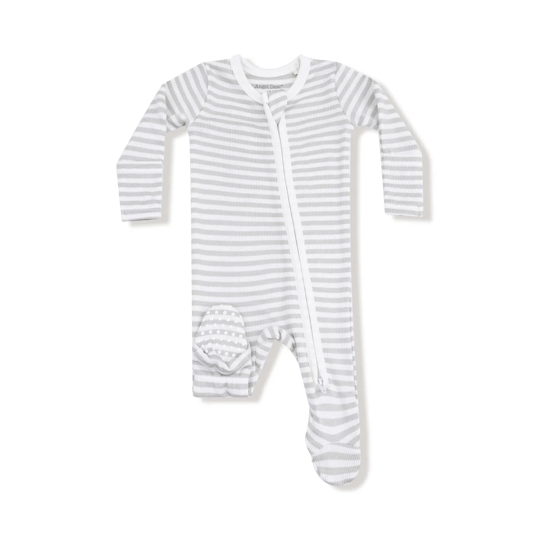 Angel Dear Mineral Stripe Zipper Footie