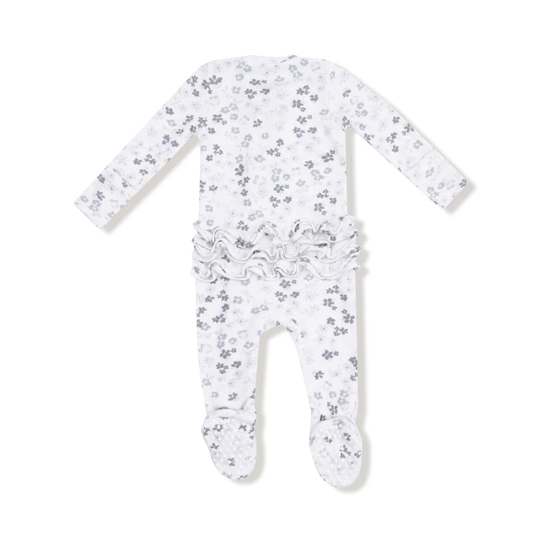 Angel Dear Caroline's Calico Ruffle Zipper Footie
