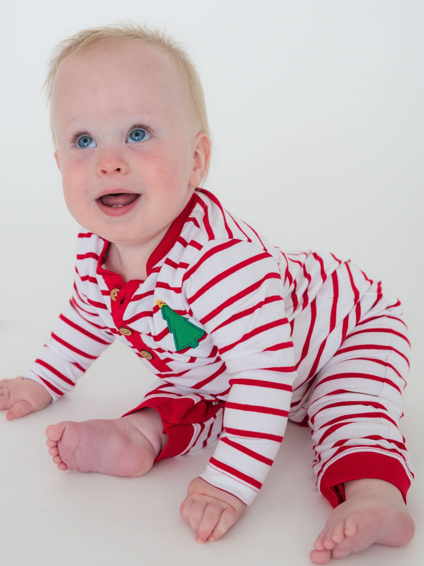 Christmas Tree Embroidered Romper